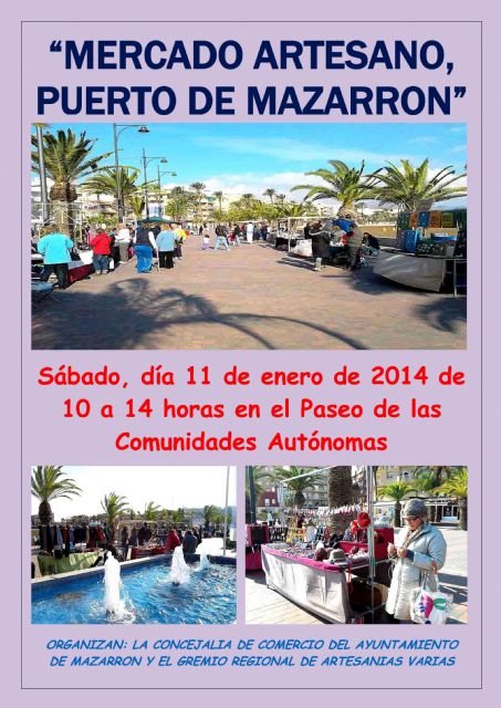 Este sábado 11 de enero se repite el ´Mercado Artesano de Puerto de Mazarrón´