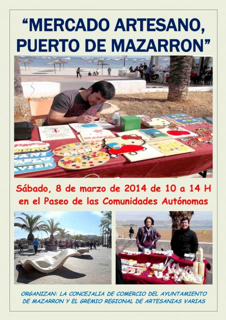 Este sábado 8 de marzo regresa el Mercado Artesano de Puerto de Mazarrón