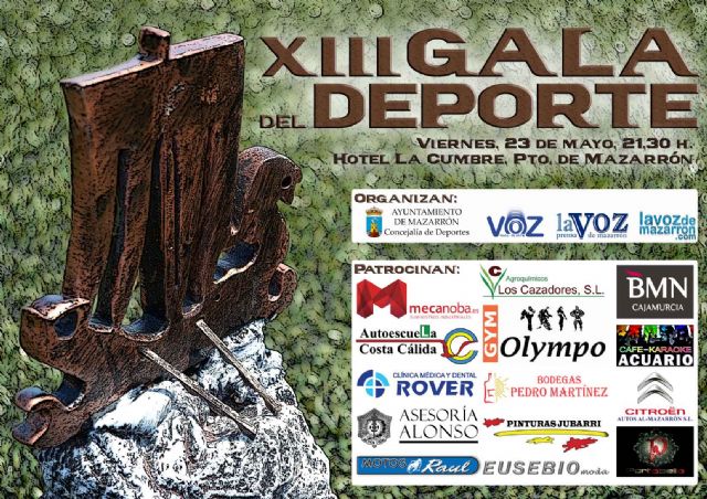 Este viernes 23 de mayo tiene lugar la XIII Gala del Deporte