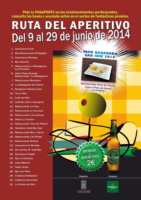 Del 9 al 29 de junio una nueva 'Ruta del aperitivo' da la bienvenida al verano