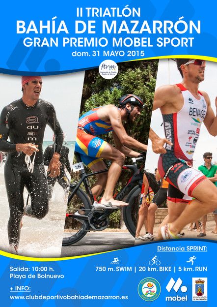 El II Triatlón Bahía de Mazarrón reunirá este domingo a más de 250 participantes