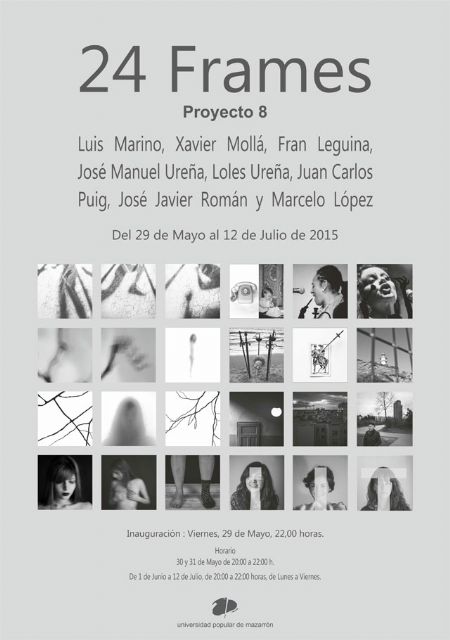 Ocho artistas exponen '24 frames' en la Universidad Popular