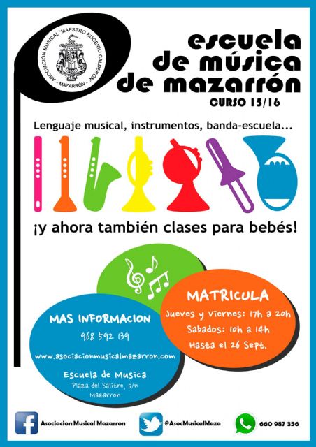 Última semana para formalizar la matrícula en la Escuela de Música