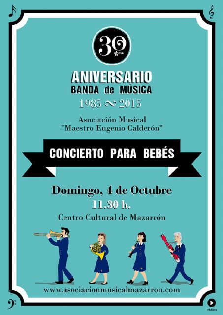 La banda de música ofrece un concierto para bebés en el centro cultural