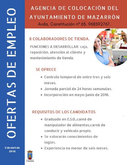 La agencia municipal oferta 8 nuevos empleos