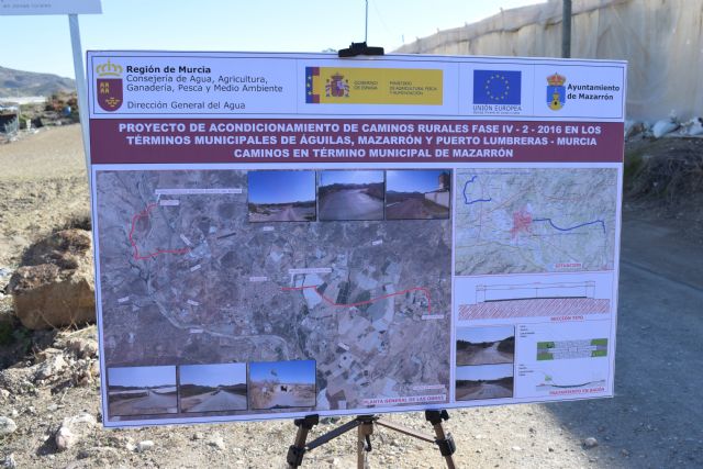 El Ayuntamiento de Mazarrón presenta junto con la Comunidad Autónoma las obras de rehabilitación del camino Los Lorentes y el camino Conquela