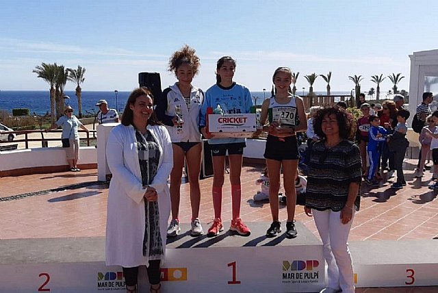 El Club Atletismo Mazarrón se sube al pódium en San Juan de los Terreros