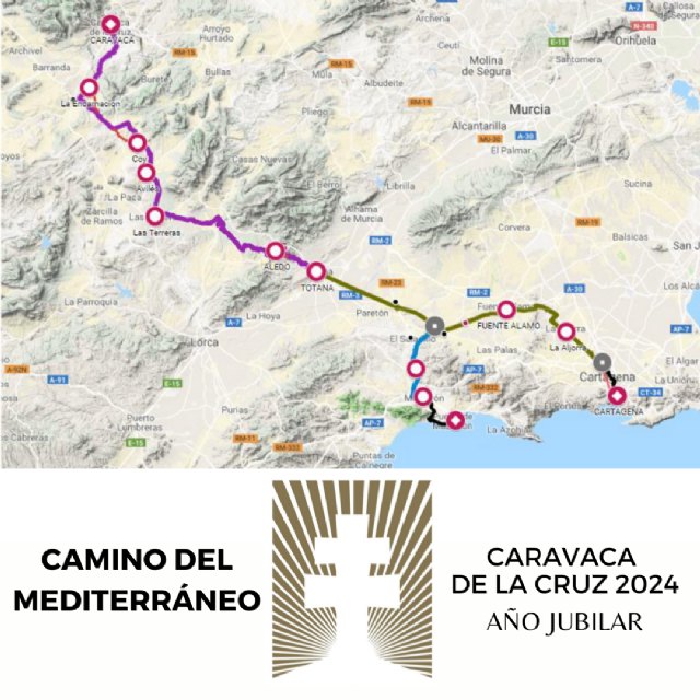 Acuerdan crear el 'Camino del Mediterráneo' hacia Caravaca de la Cruz