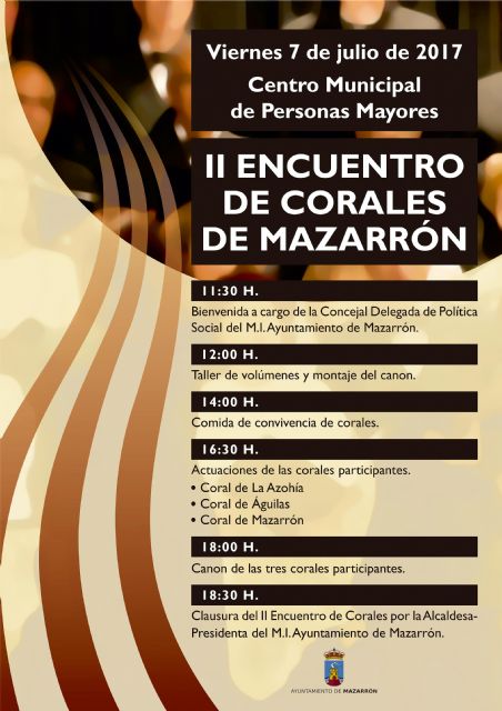 Grupos de La Azohía, Águilas y Mazarrón actuarán este viernes 7 julio durante una jornada de convivencia