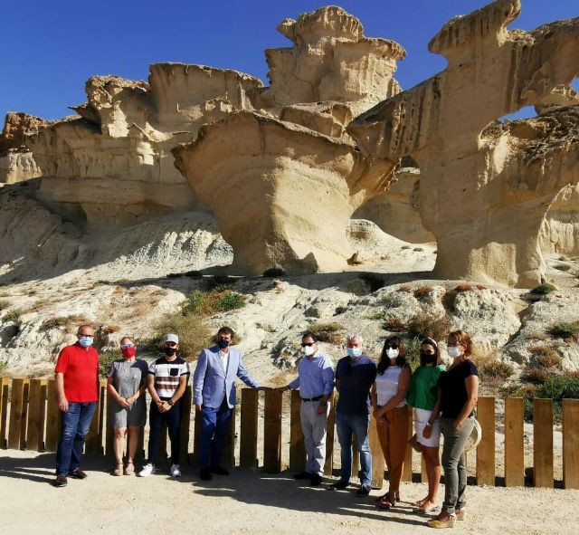 Finalizan las obras de protección de las Gredas de Bolnuevo con un vallado que impide aproximarse en exceso