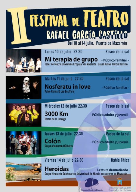 Semana de teatro al aire libre en el paseo de la sal y bahía chica