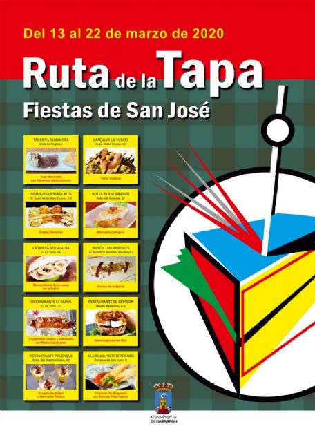 Aplazados los actos con motivo de las Fiestas de San José pero se mantiene la Ruta de la Tapa del 13 al 22 de marzo