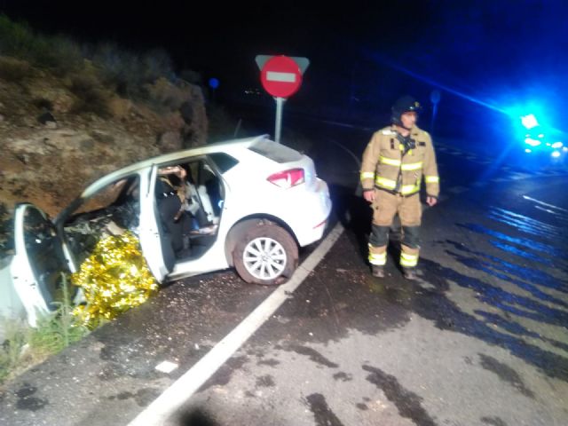 Fallece el conductor de un turismo en un accidente de tráfico ocurrido esta madrugada en Mazarrón