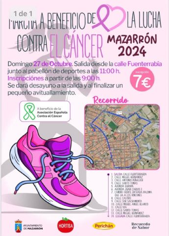 Este próximo 27 de octubre se celebrará la tradicional ´Marcha en la lucha contra el Cáncer´