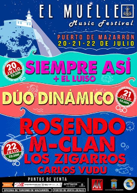 Mclan, Rosendo, Siempre así y el Dúo Dinámico estarán en la segunda edición de “El Muelle Music Festival“