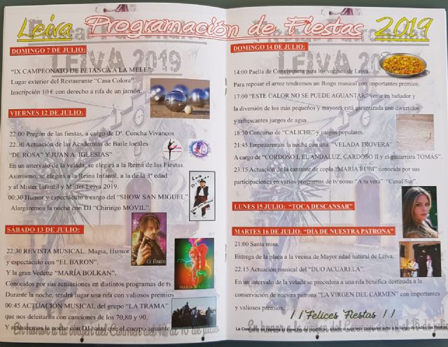 Leiva inicia hoy sus fiestas en honor a la Virgen del Carmen