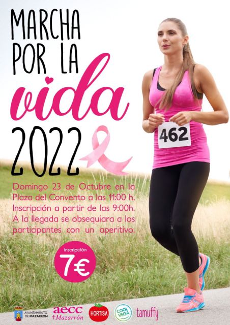 La 'MARCHA POR LA VIDA 2022' organizada por la AECC , tendrá lugar el el próximo domingo 23 de octubre