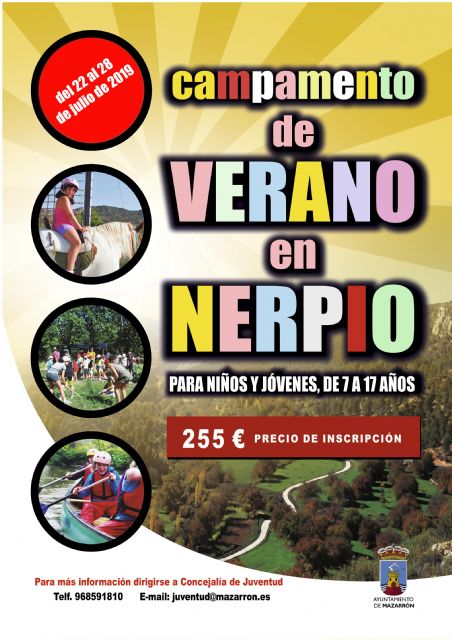 La concejalía de Juventud organiza un nuevo campamento de verano en Nerpio del 22 al 28 de julio