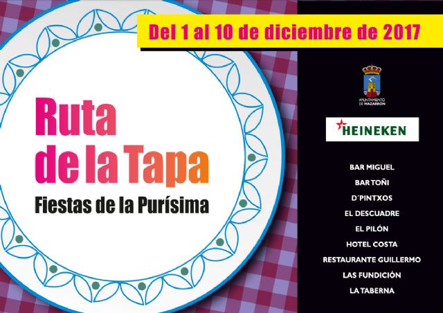 Nueve locales participan en la ruta de la tapa de las fiestas de la Purísima