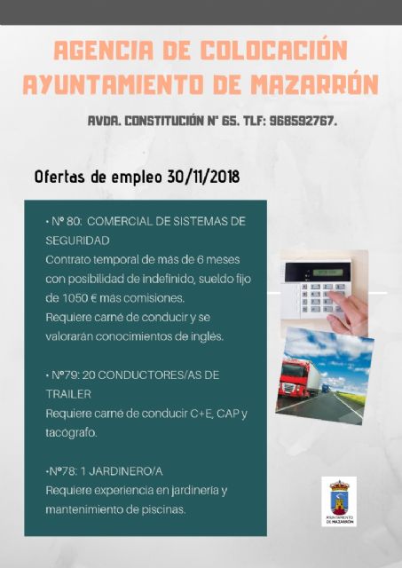 Nuevas ofertas de empleo de la agencia municipal