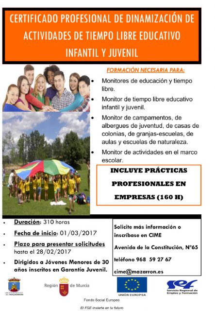 Curso gratuito de dinamización de actividades de tiempo libre educativo infantil y juvenil